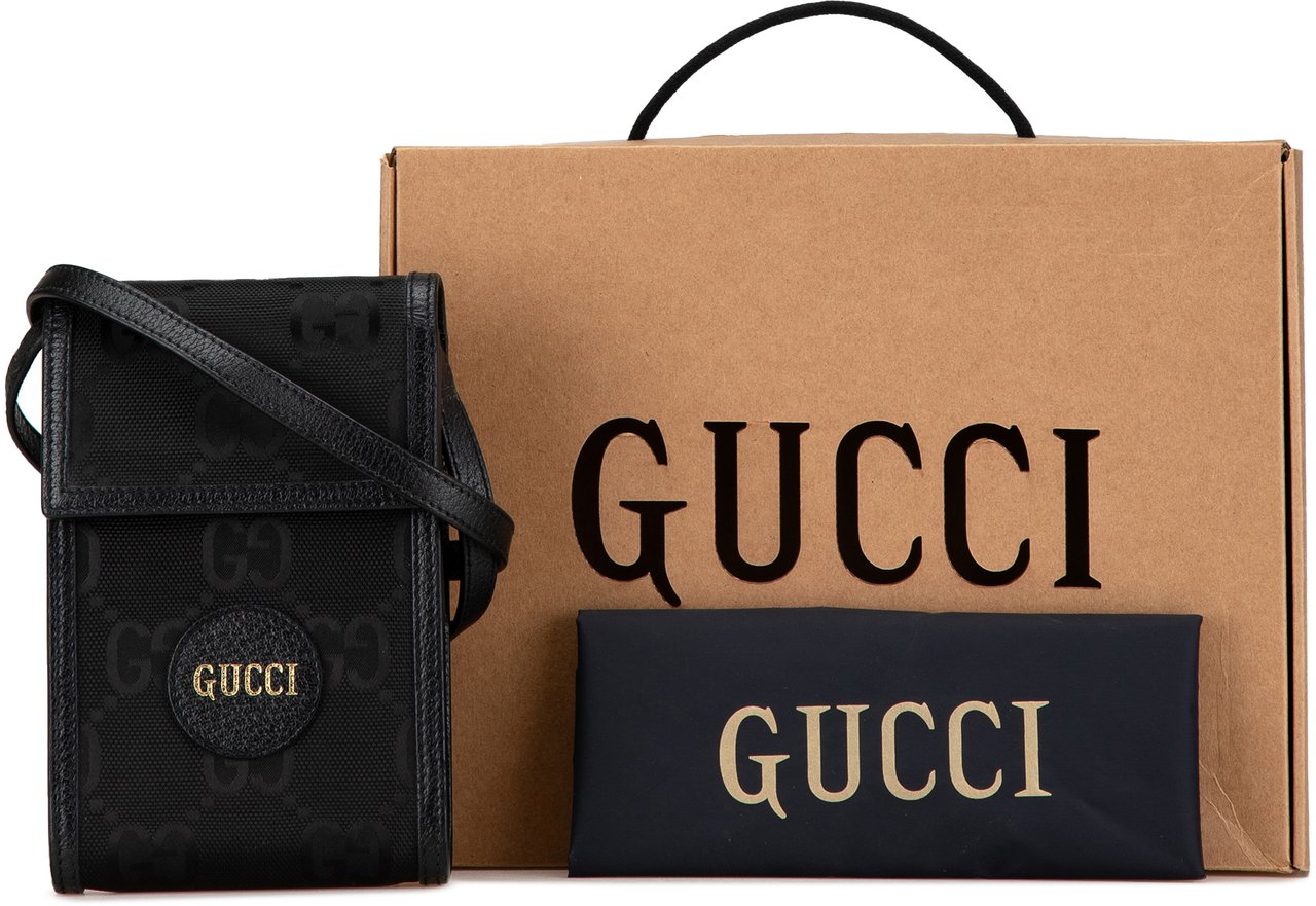 Gucci Mini GG Nylon Off The Grid Crossbody Zwart