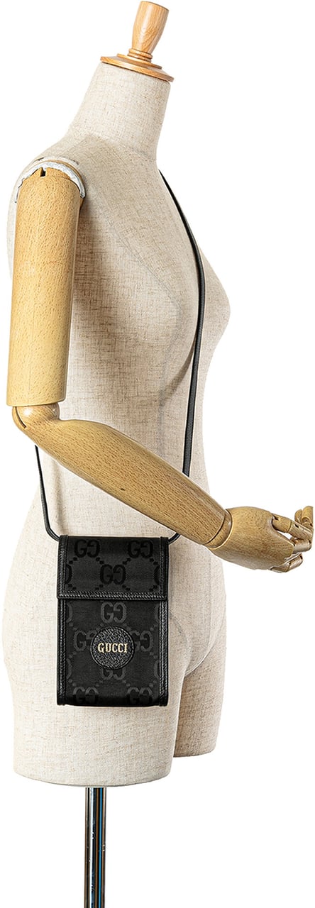 Gucci Mini GG Nylon Off The Grid Crossbody Zwart