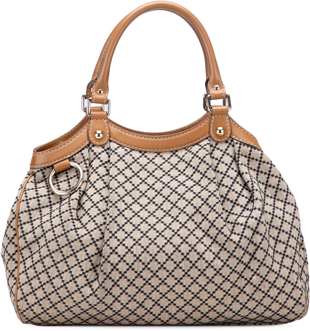 Gucci Medium Diamante Canvas Sukey Tote Bruin