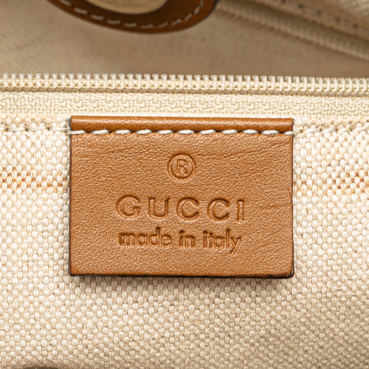 Gucci Medium Diamante Canvas Sukey Tote Bruin