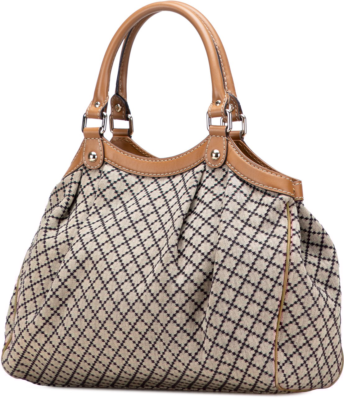 Gucci Medium Diamante Canvas Sukey Tote Bruin