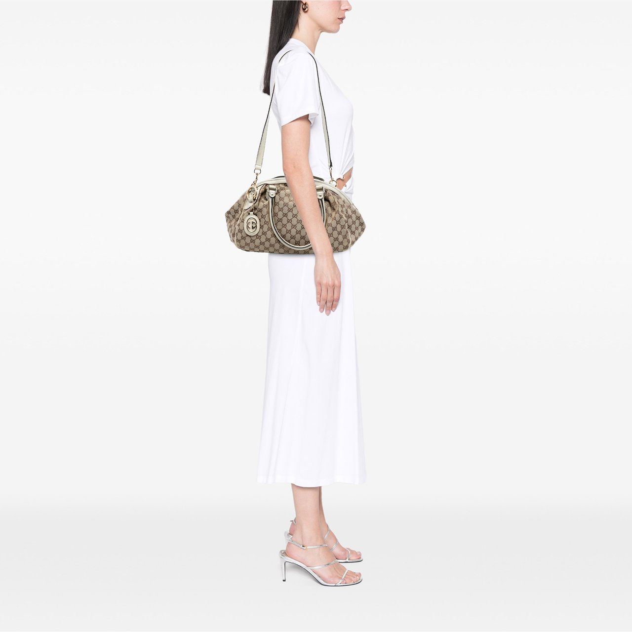 Gucci GG Canvas Sukey Satchel Bruin