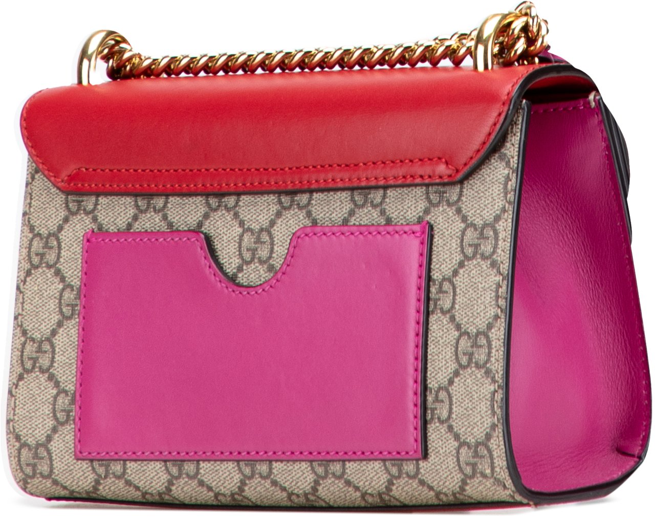 Gucci Small GG Supreme Padlock Crossbody Bruin