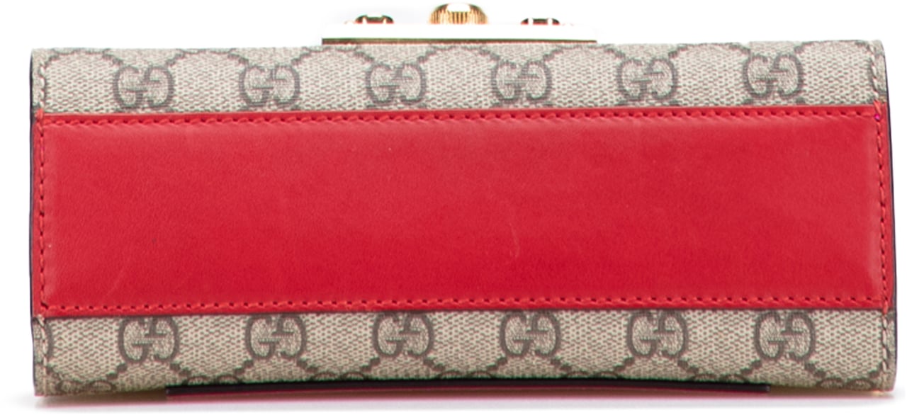 Gucci Small GG Supreme Padlock Crossbody Bruin
