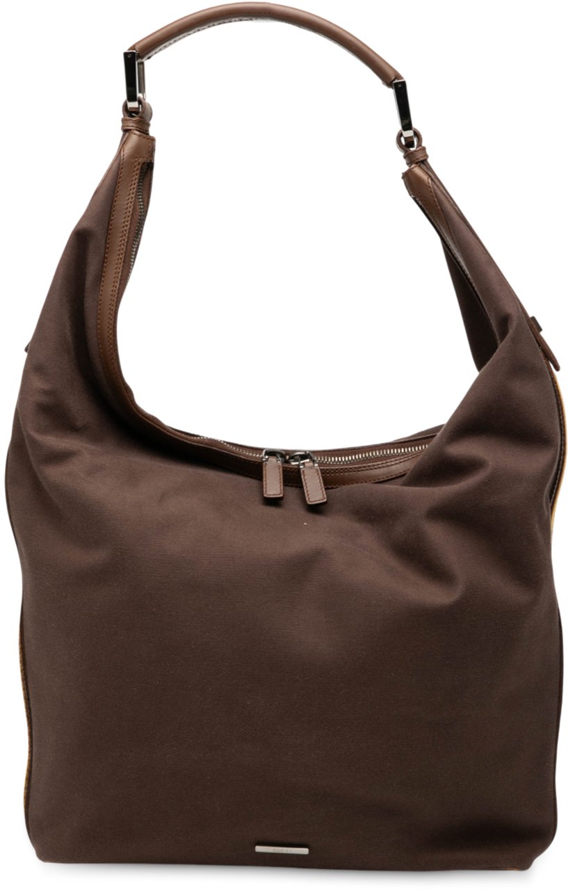 Gucci Canvas Web Shoulder Bag Bruin
