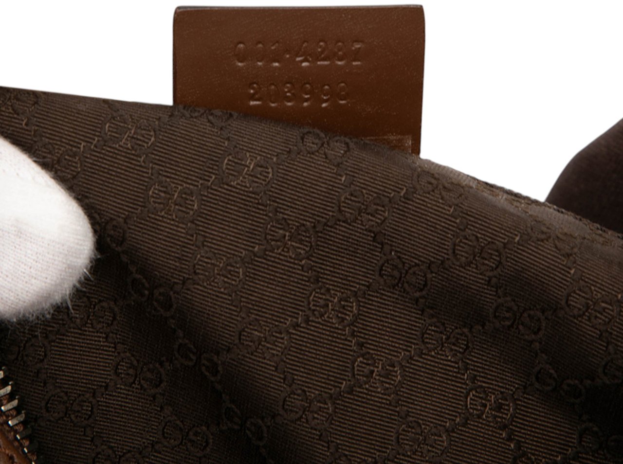 Gucci Canvas Web Shoulder Bag Bruin