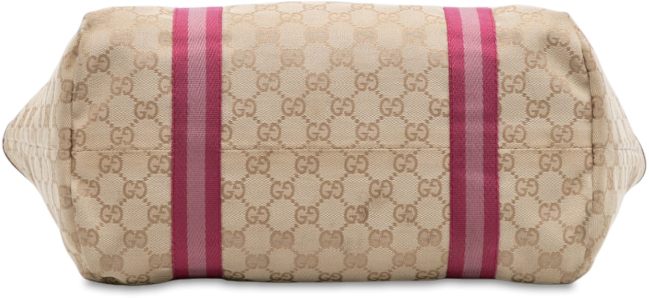 Gucci Large GG Canvas Jolicoeur Tote Bruin