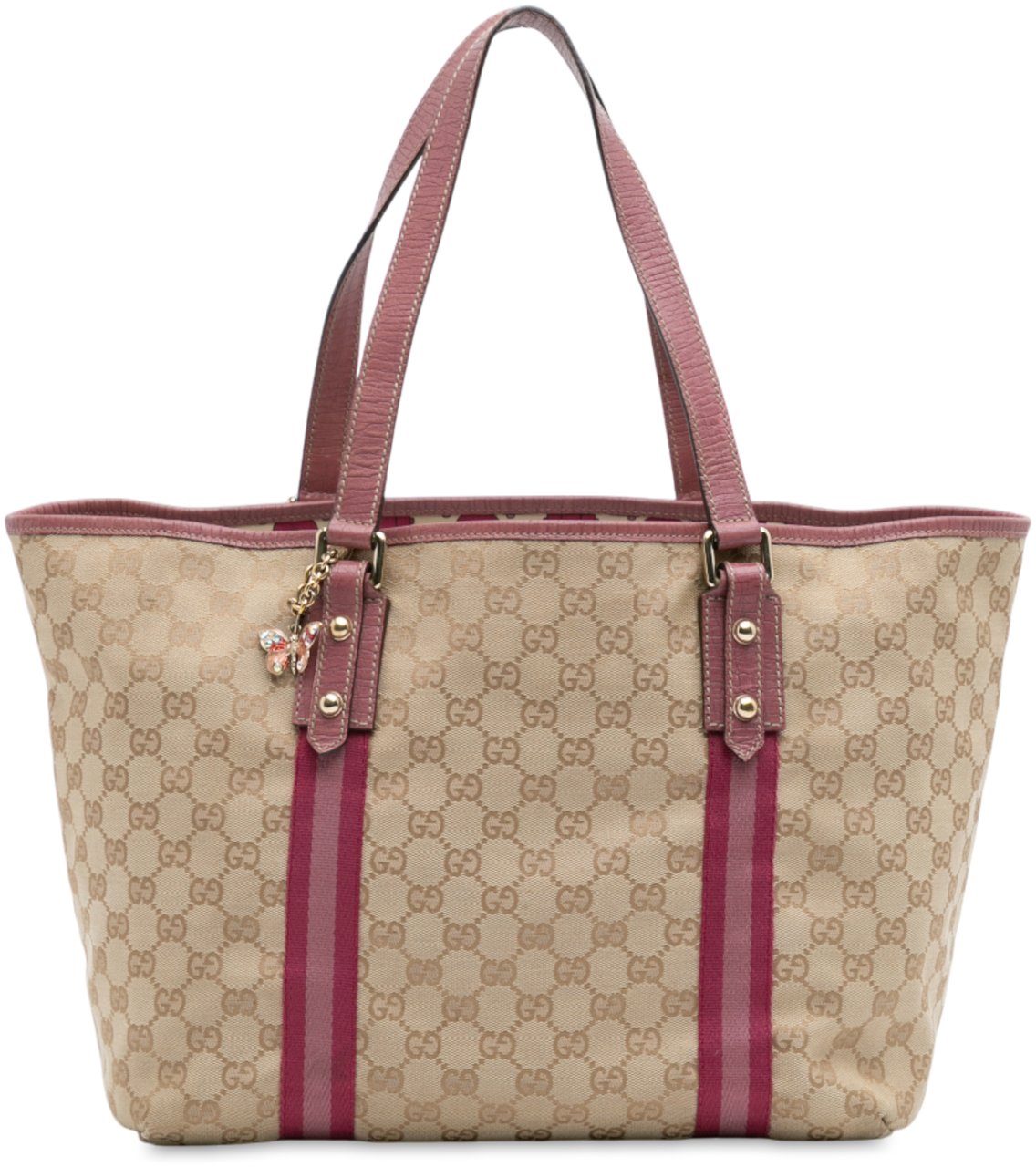 Gucci Large GG Canvas Jolicoeur Tote Bruin