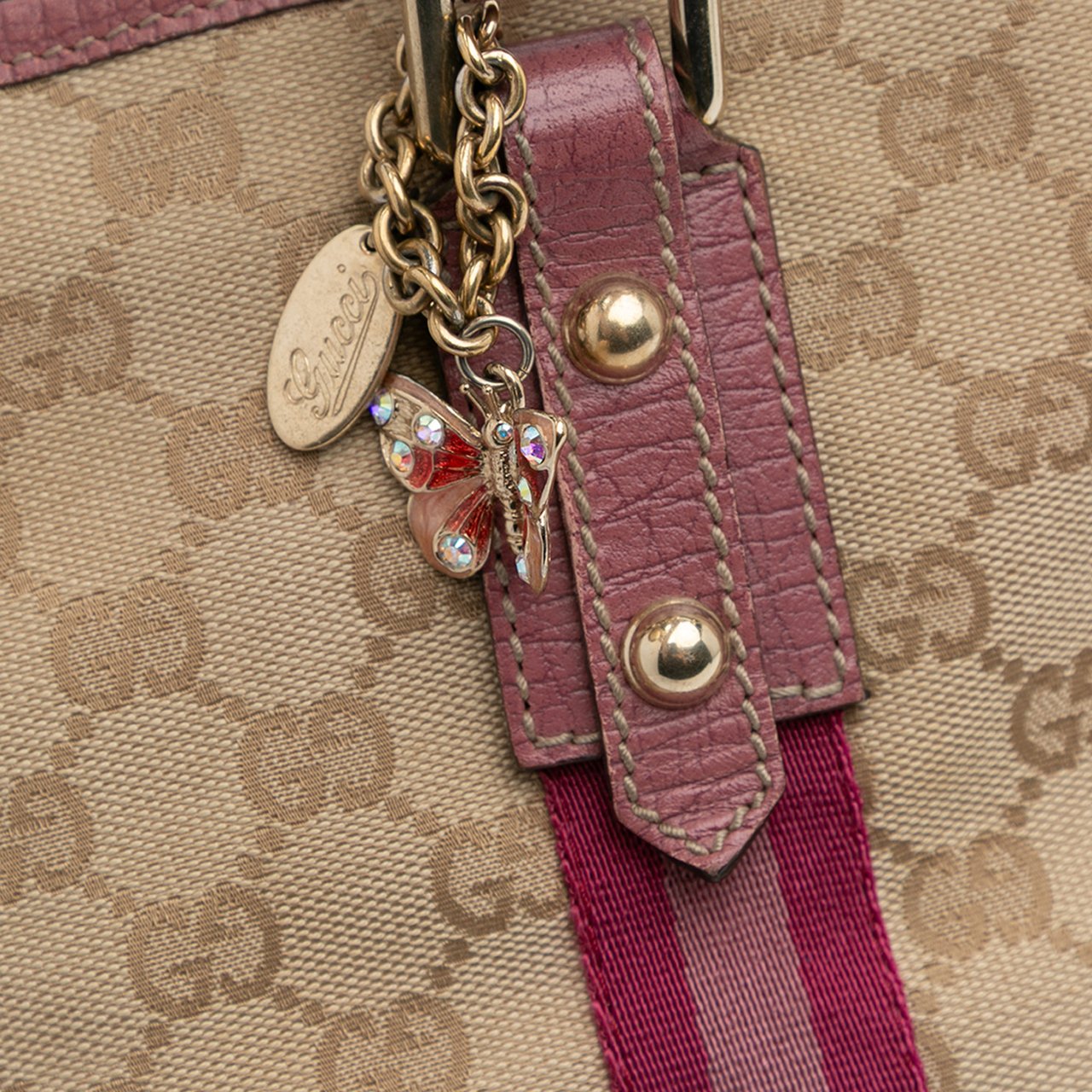 Gucci Large GG Canvas Jolicoeur Tote Bruin