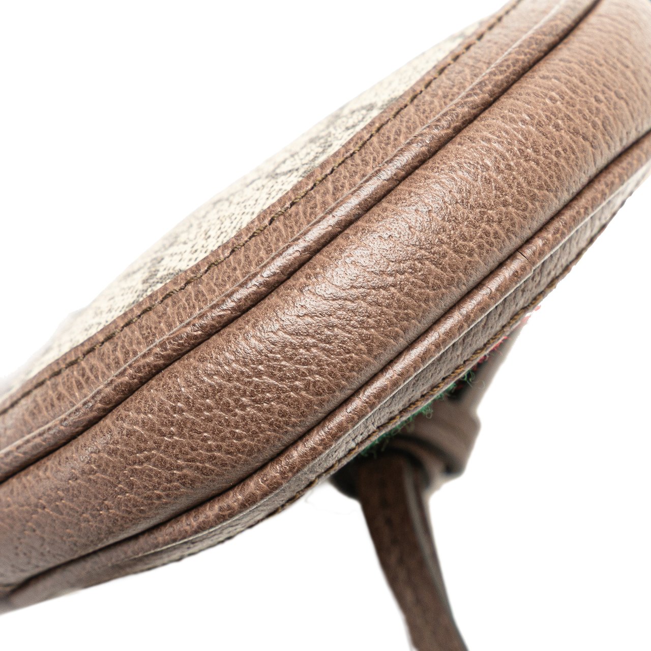 Gucci Mini GG Supreme Ophidia Round Neck Pouch Bruin