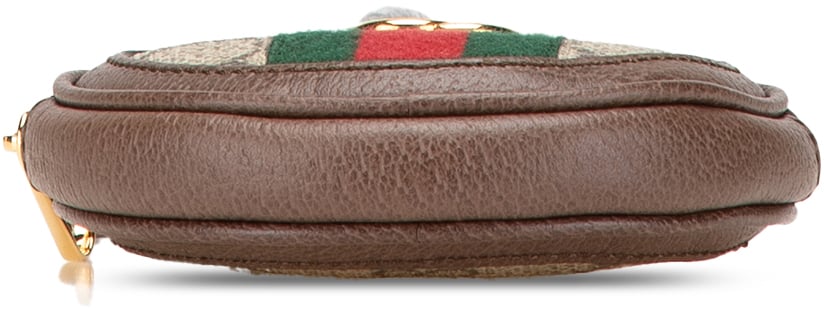 Gucci Mini GG Supreme Ophidia Round Neck Pouch Bruin