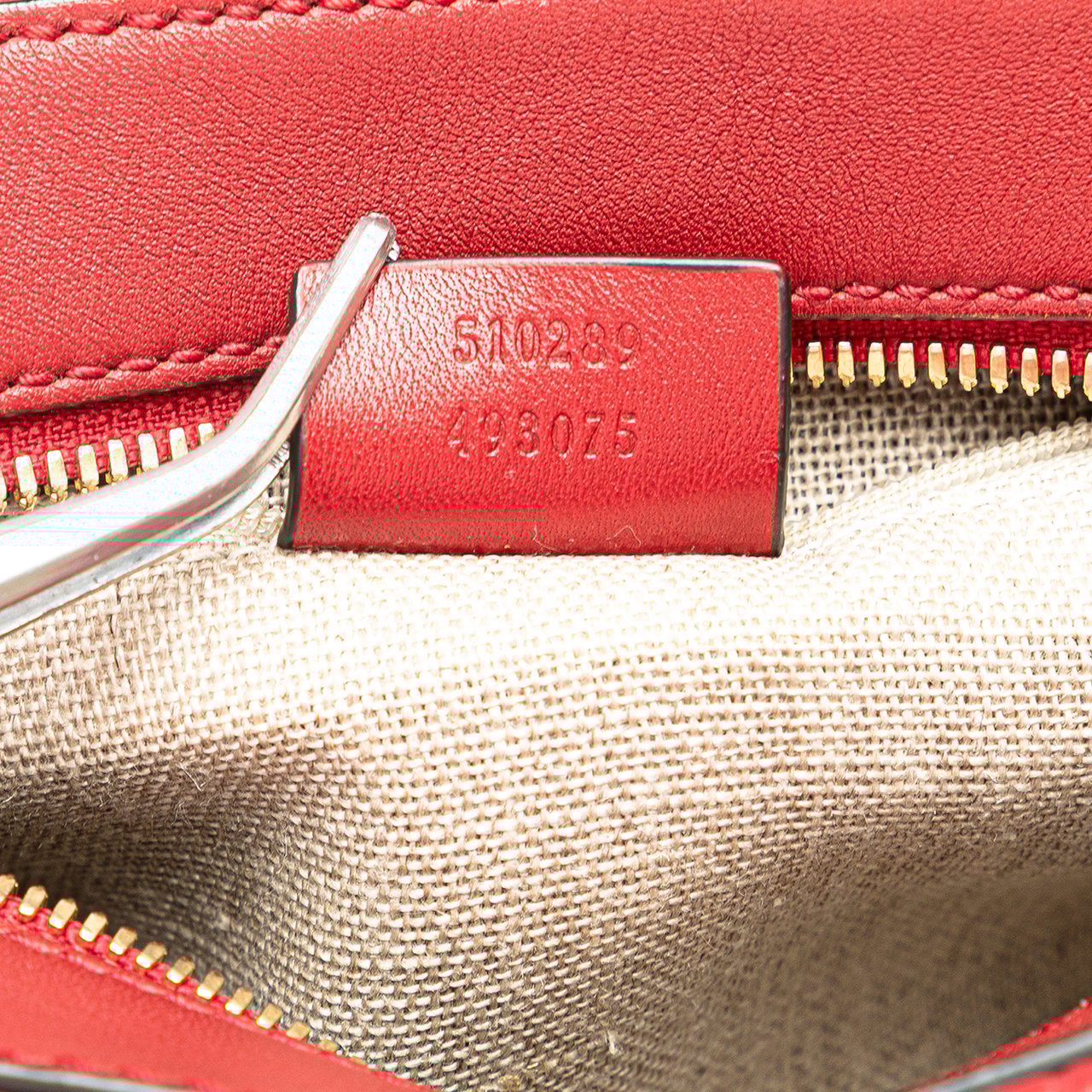 Gucci Small Microguccissima Bree Satchel Rood