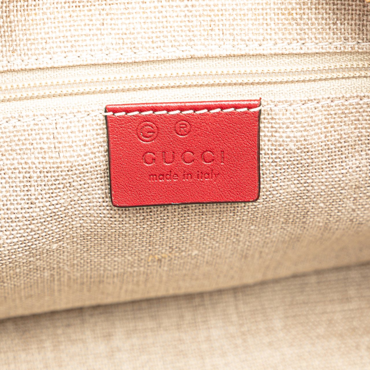 Gucci Small Microguccissima Bree Satchel Rood