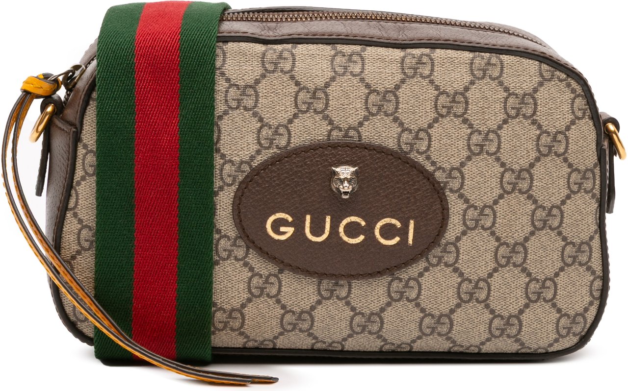 Gucci GG Supreme Web Neo Vintage Crossbody Bruin