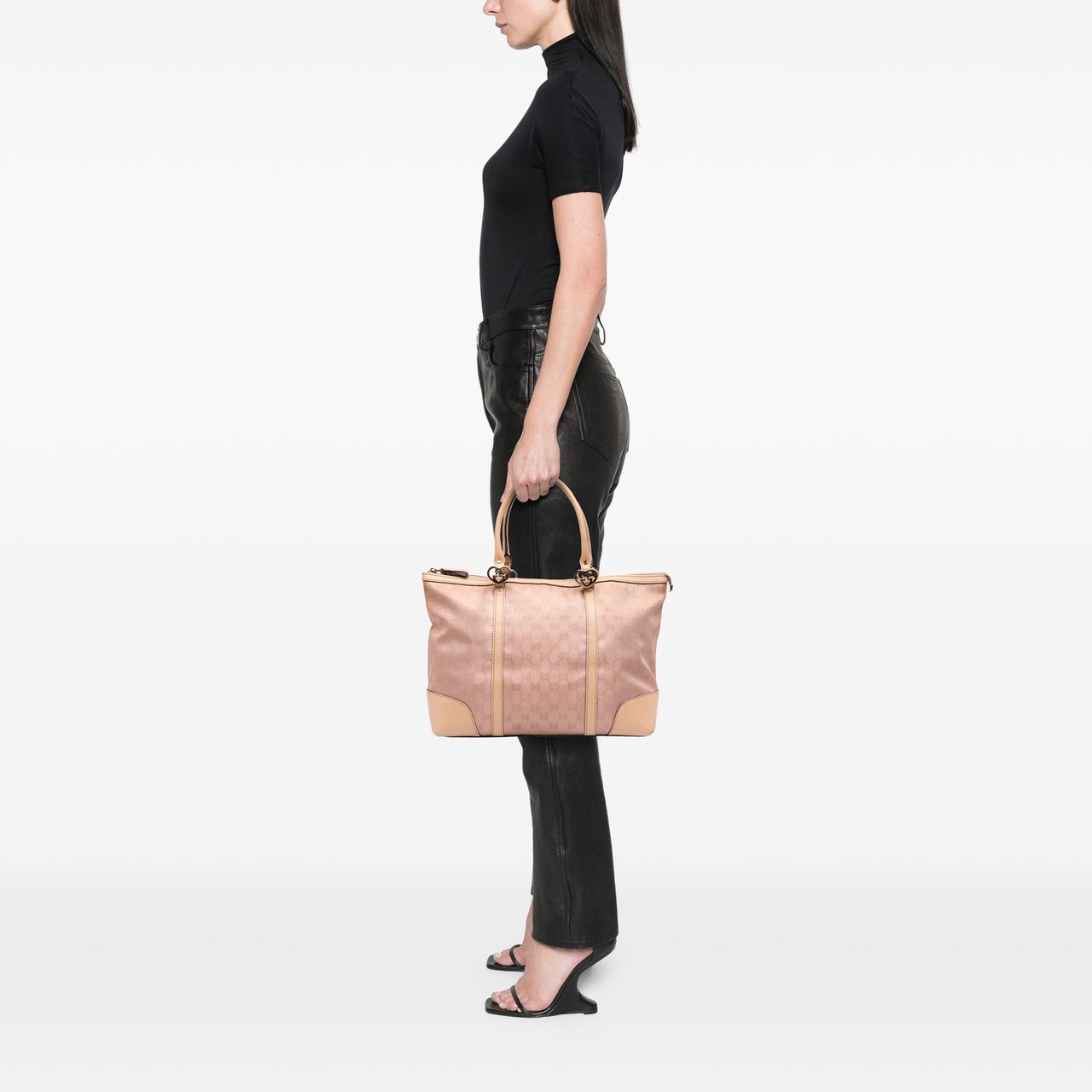 Gucci GG Metallic Canvas Lovely Tote Roze