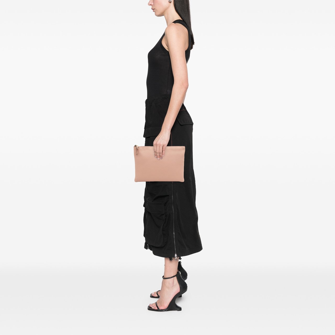 Gucci Leather Blind For Love Clutch Roze