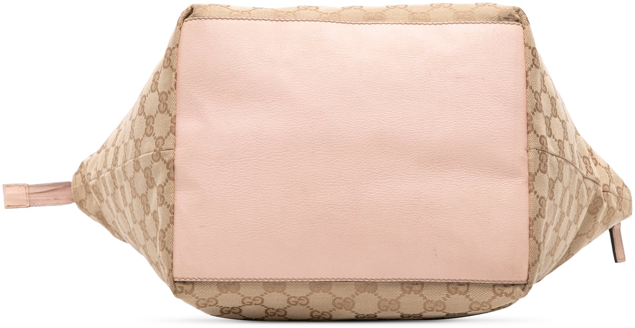 Gucci GG Canvas Web Tote Bruin
