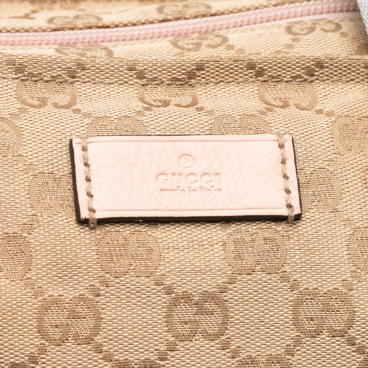 Gucci GG Canvas Web Tote Bruin