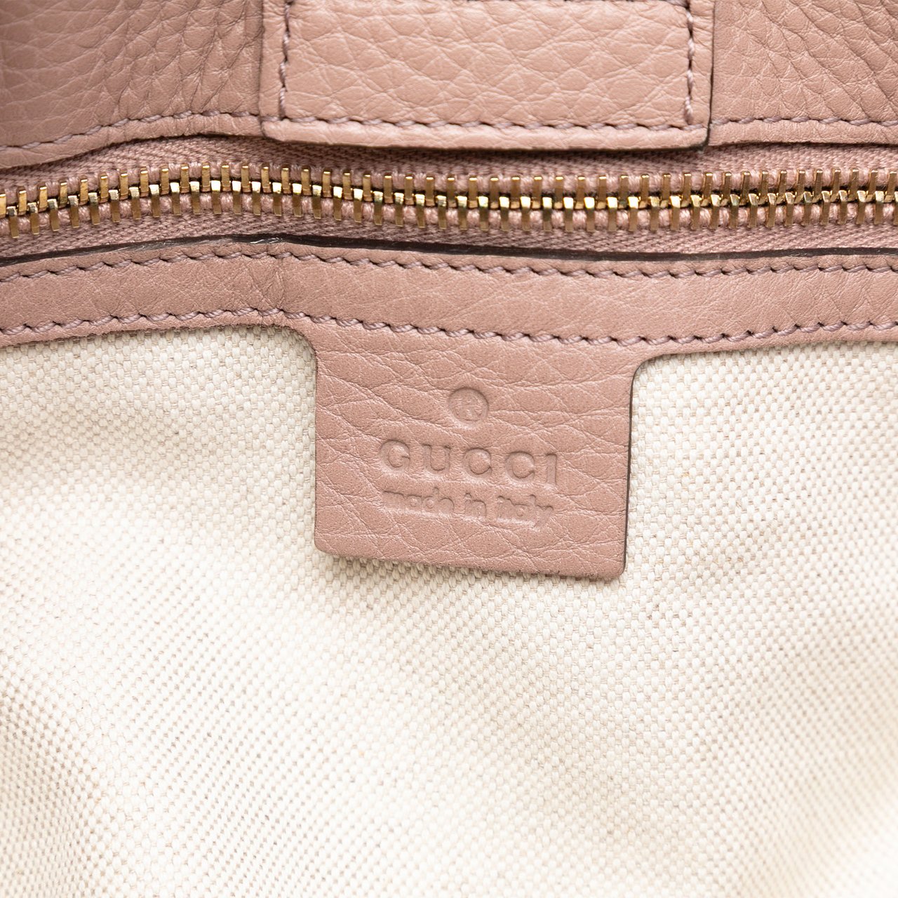 Gucci Medium Calfskin Bamboo Shopper Satchel Roze