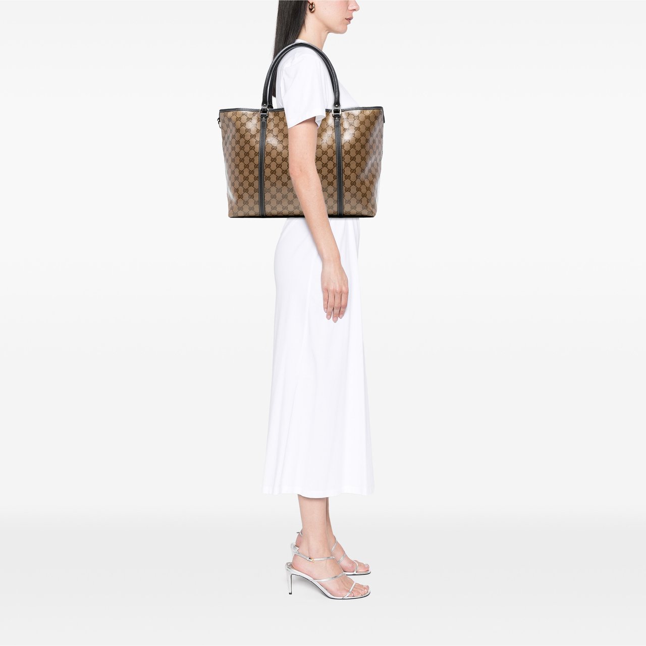 Gucci GG Crystal Joy Tote Bruin