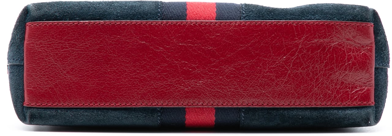 Gucci Small Suede Ophidia Dome Crossbody Blauw