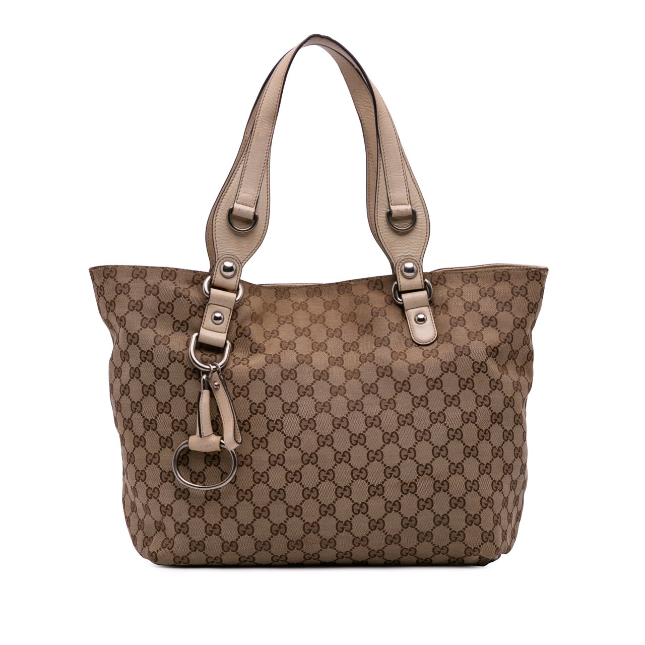 Gucci Medium GG Canvas Icon Bit Tote Bruin