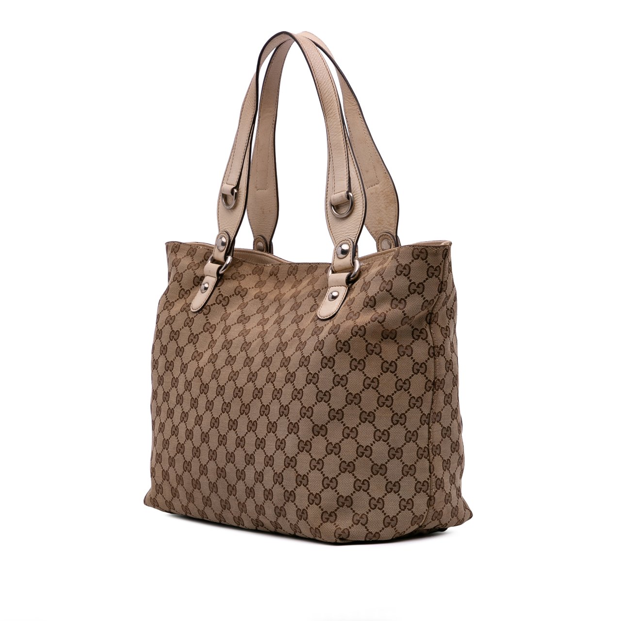 Gucci Medium GG Canvas Icon Bit Tote Bruin