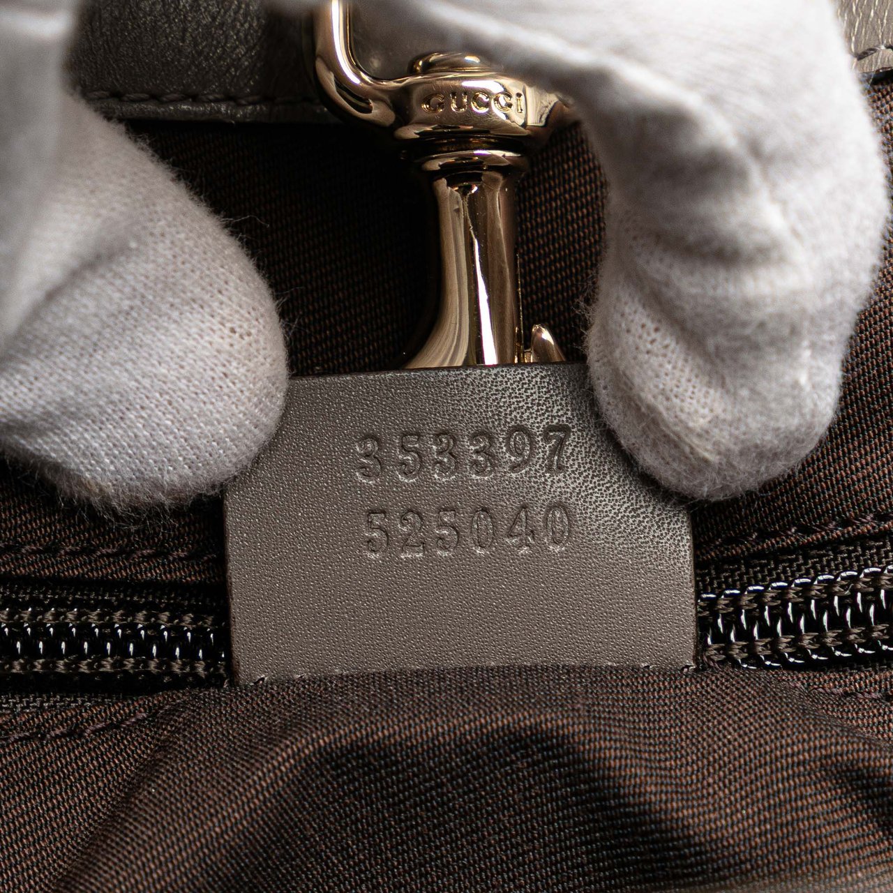 Gucci Diamante Leather Bright Hilary Lux Tote Grijs