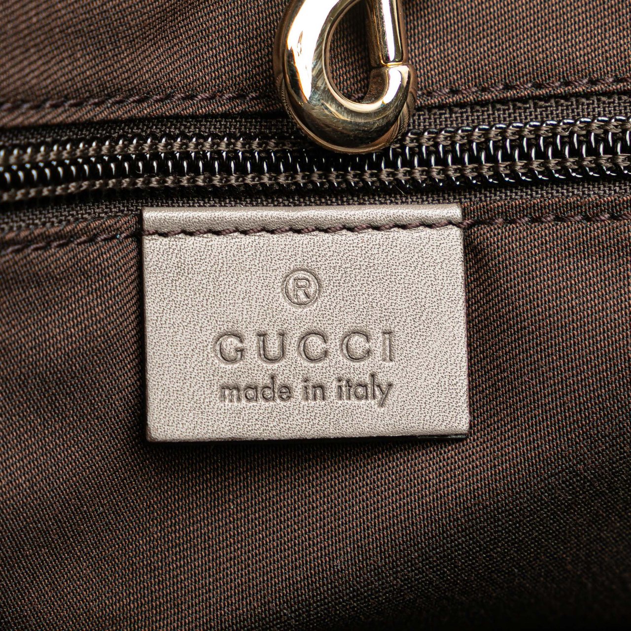 Gucci Diamante Leather Bright Hilary Lux Tote Grijs