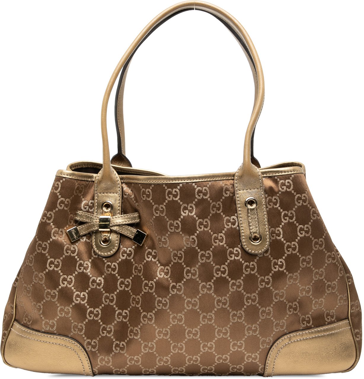 Gucci GG Nylon Princy Tote Bruin