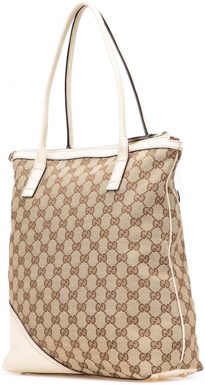 Gucci GG Canvas Britt Tote Bruin