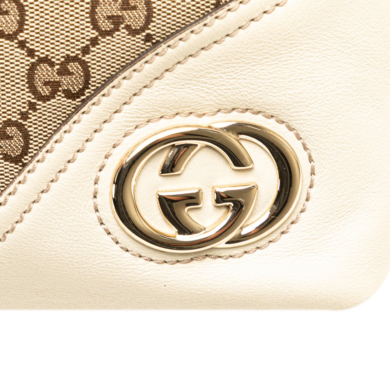 Gucci GG Canvas Britt Tote Bruin