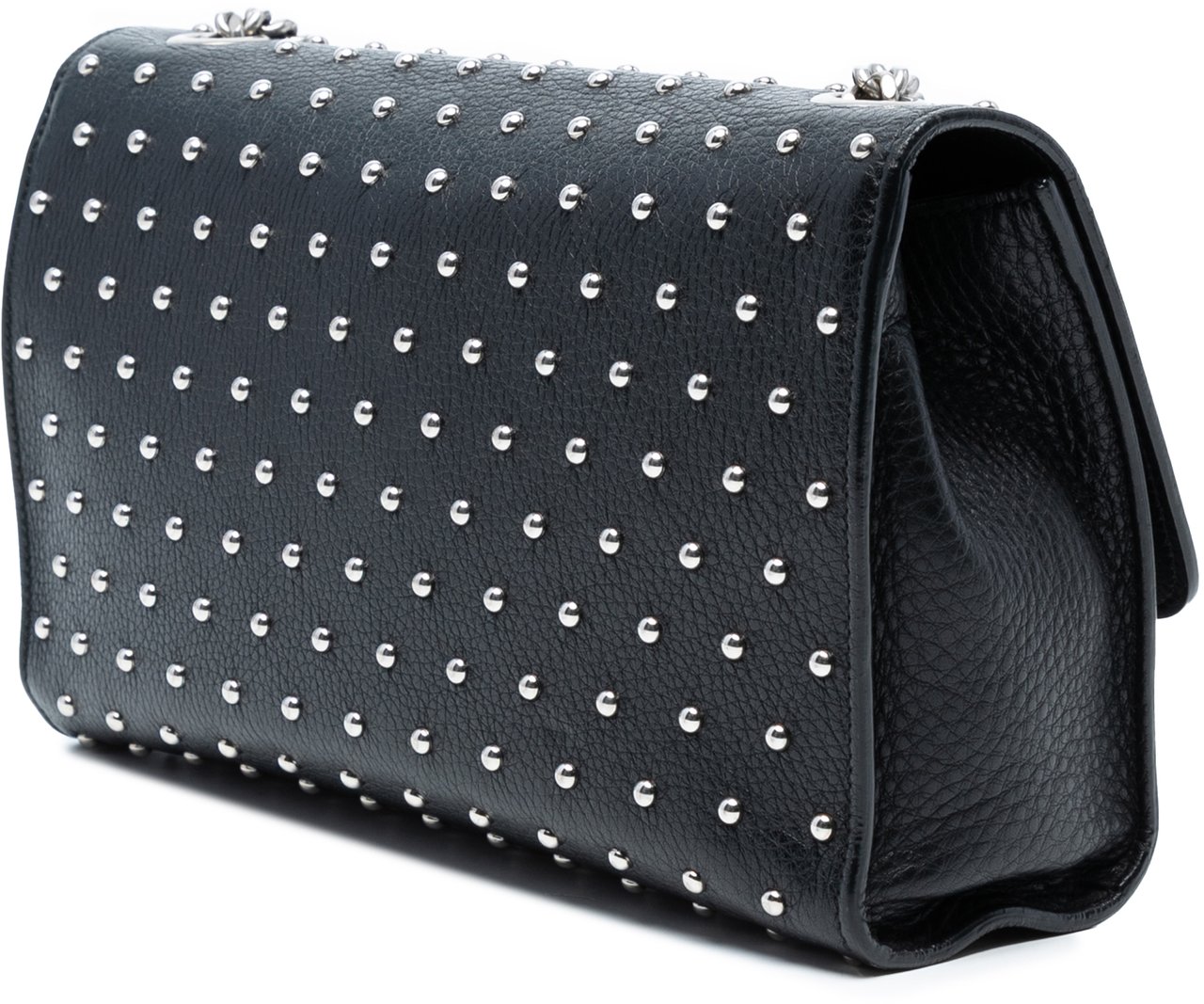 Gucci Medium Studded Leather Miss Bamboo Crossbody Zwart