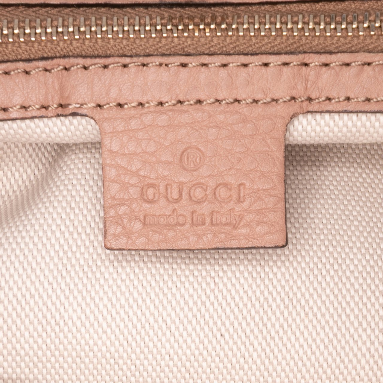 Gucci Medium Leather Bella Tote Roze