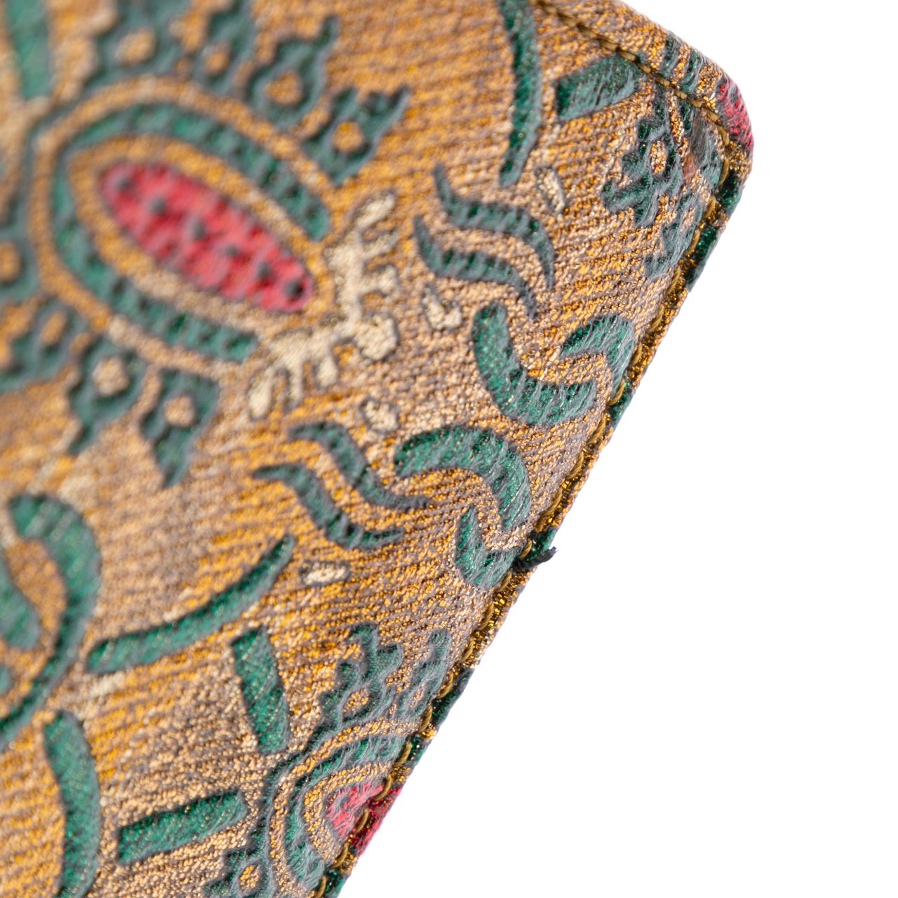 Gucci Small Canvas Brocade Sylvie Satchel Goud