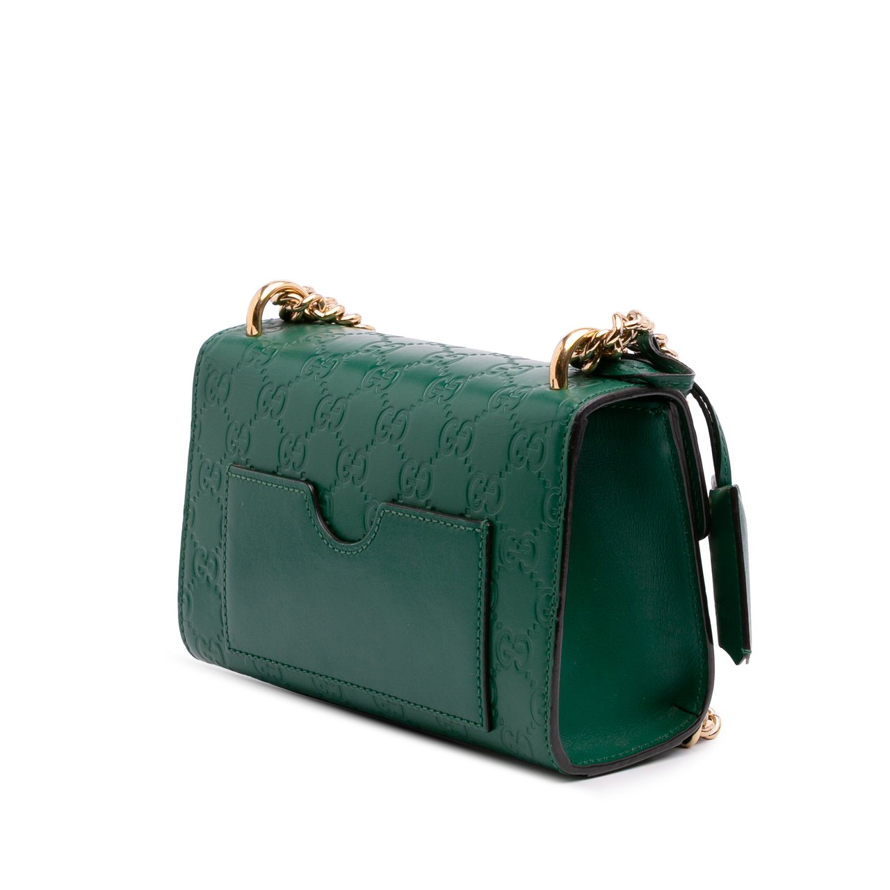 Gucci Small Guccissima Padlock Crossbody Groen