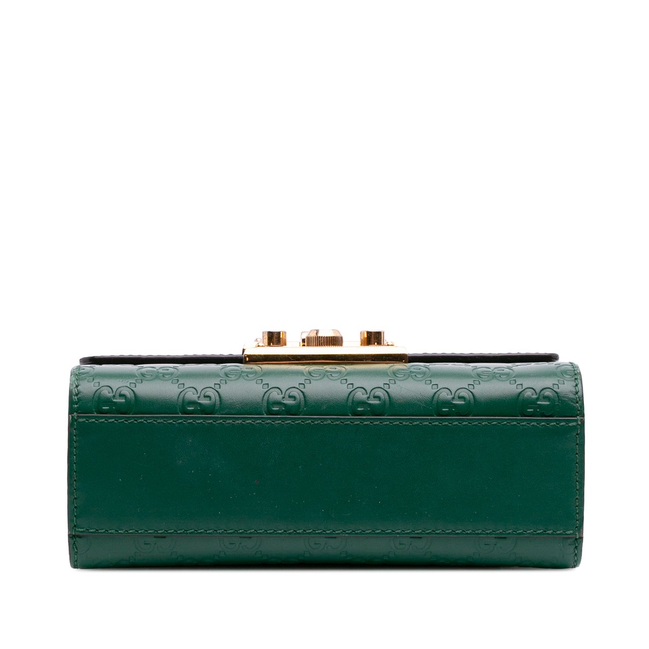 Gucci Small Guccissima Padlock Crossbody Groen