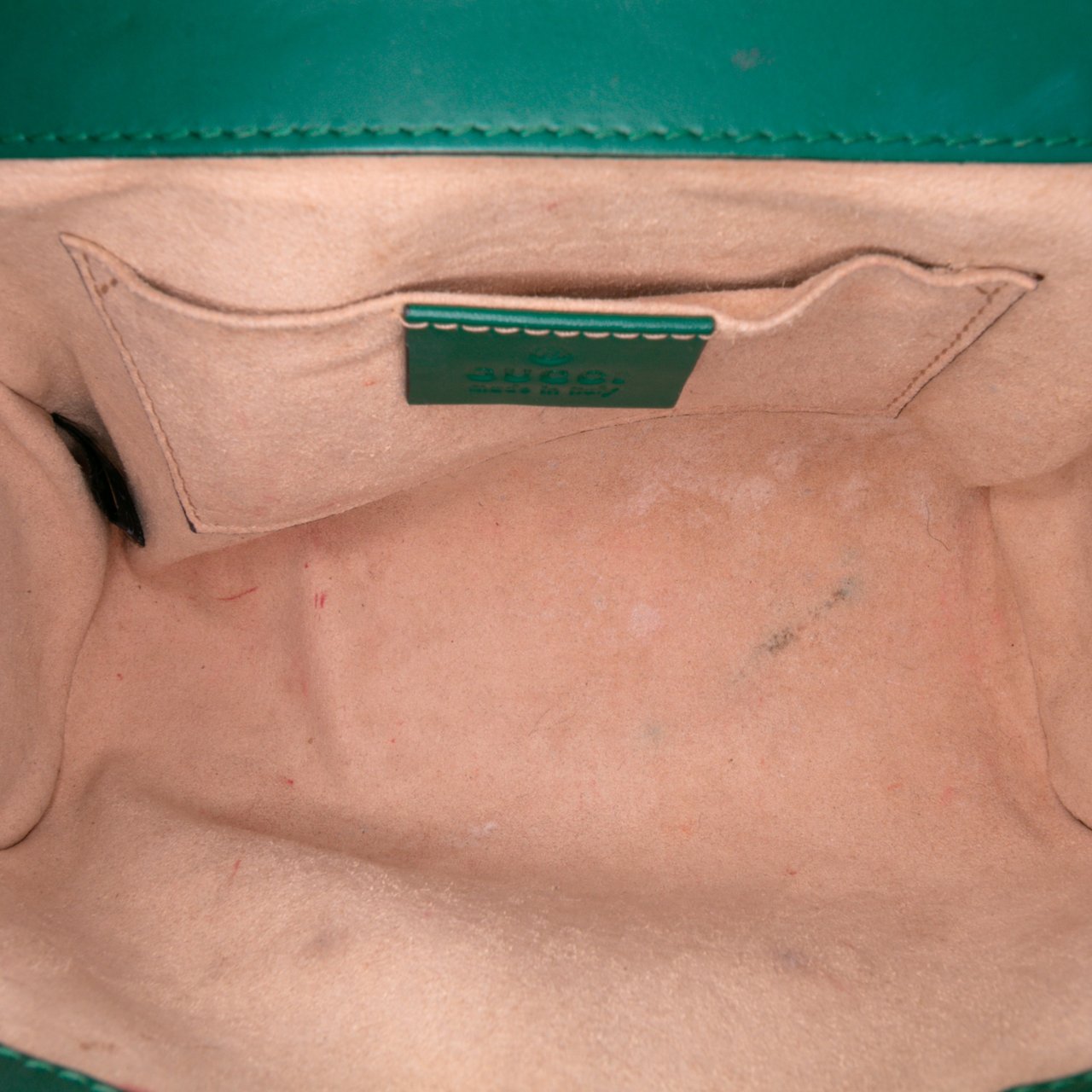 Gucci Small Guccissima Padlock Crossbody Groen