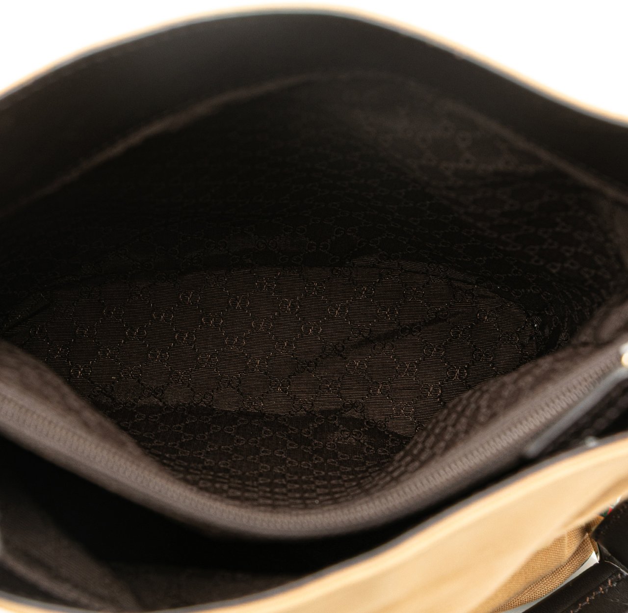 Gucci Canvas Web Shoulder Bag Bruin