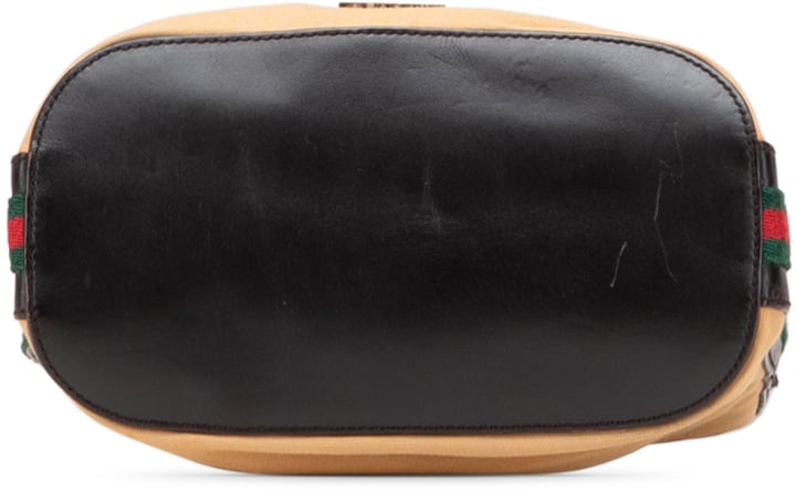 Gucci Canvas Web Shoulder Bag Bruin