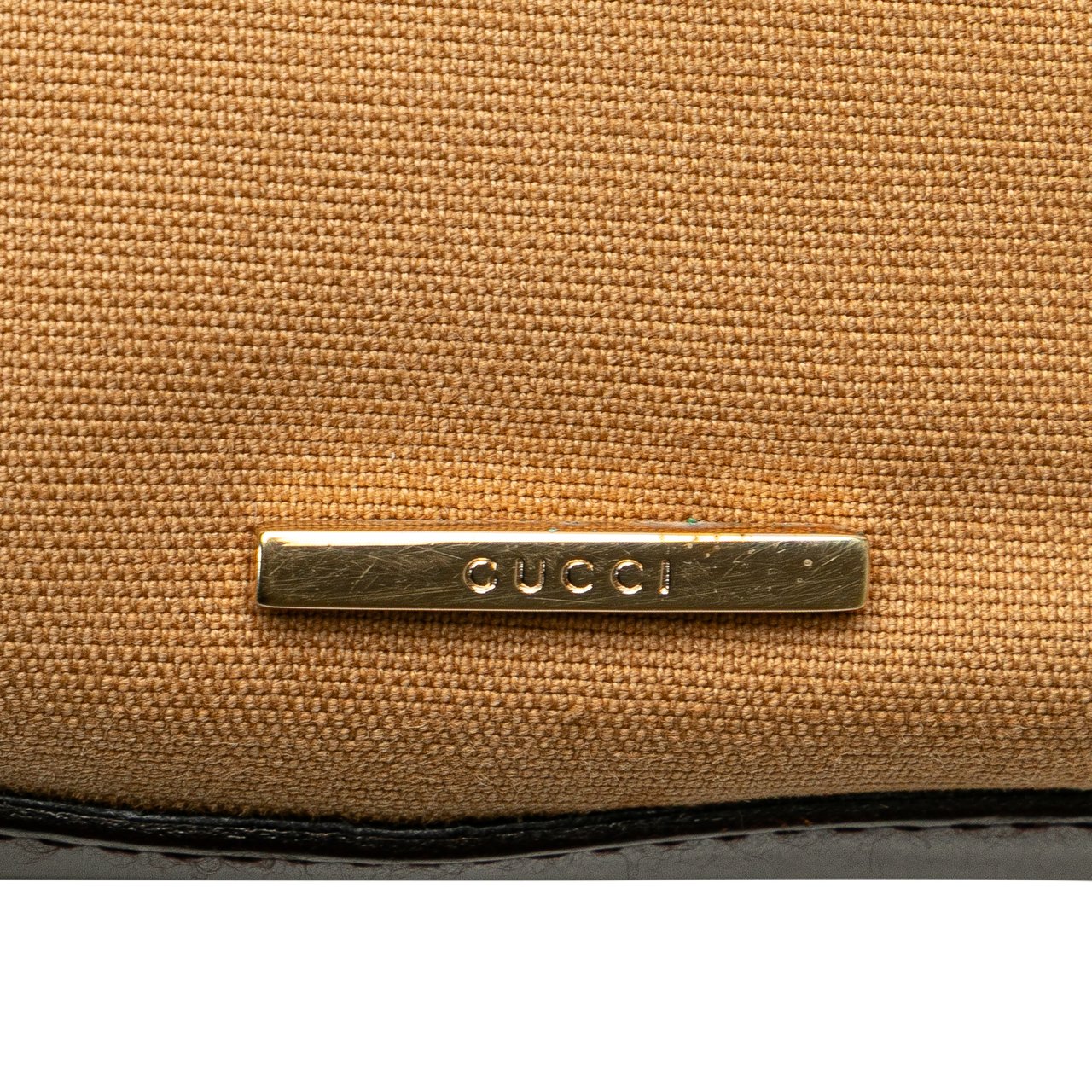 Gucci Canvas Web Shoulder Bag Bruin