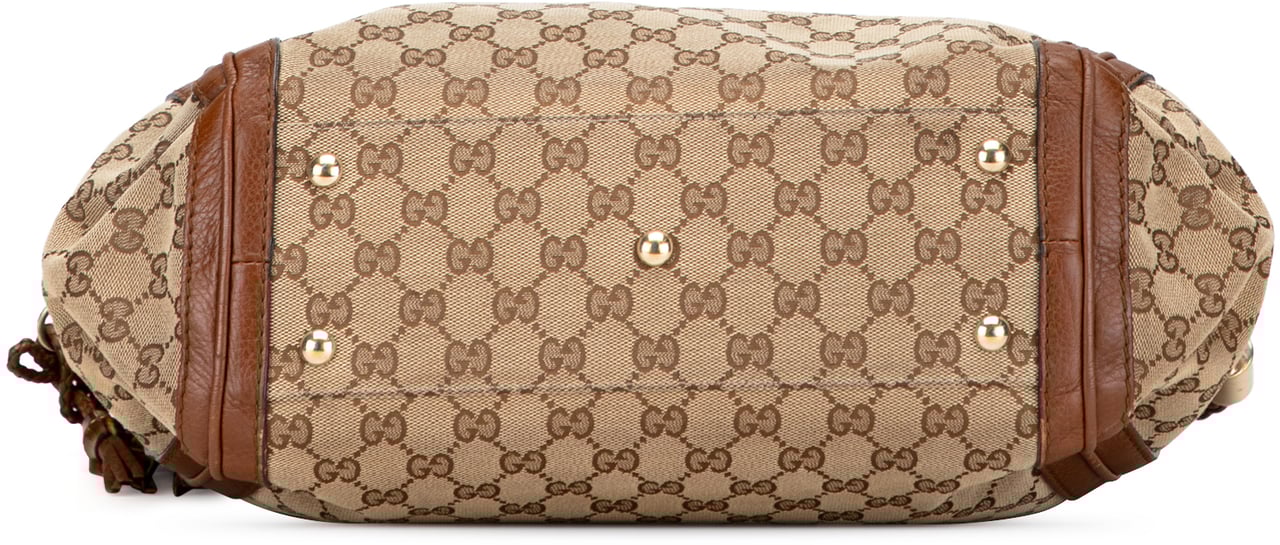 Gucci Large GG Canvas Bella Tote Bruin