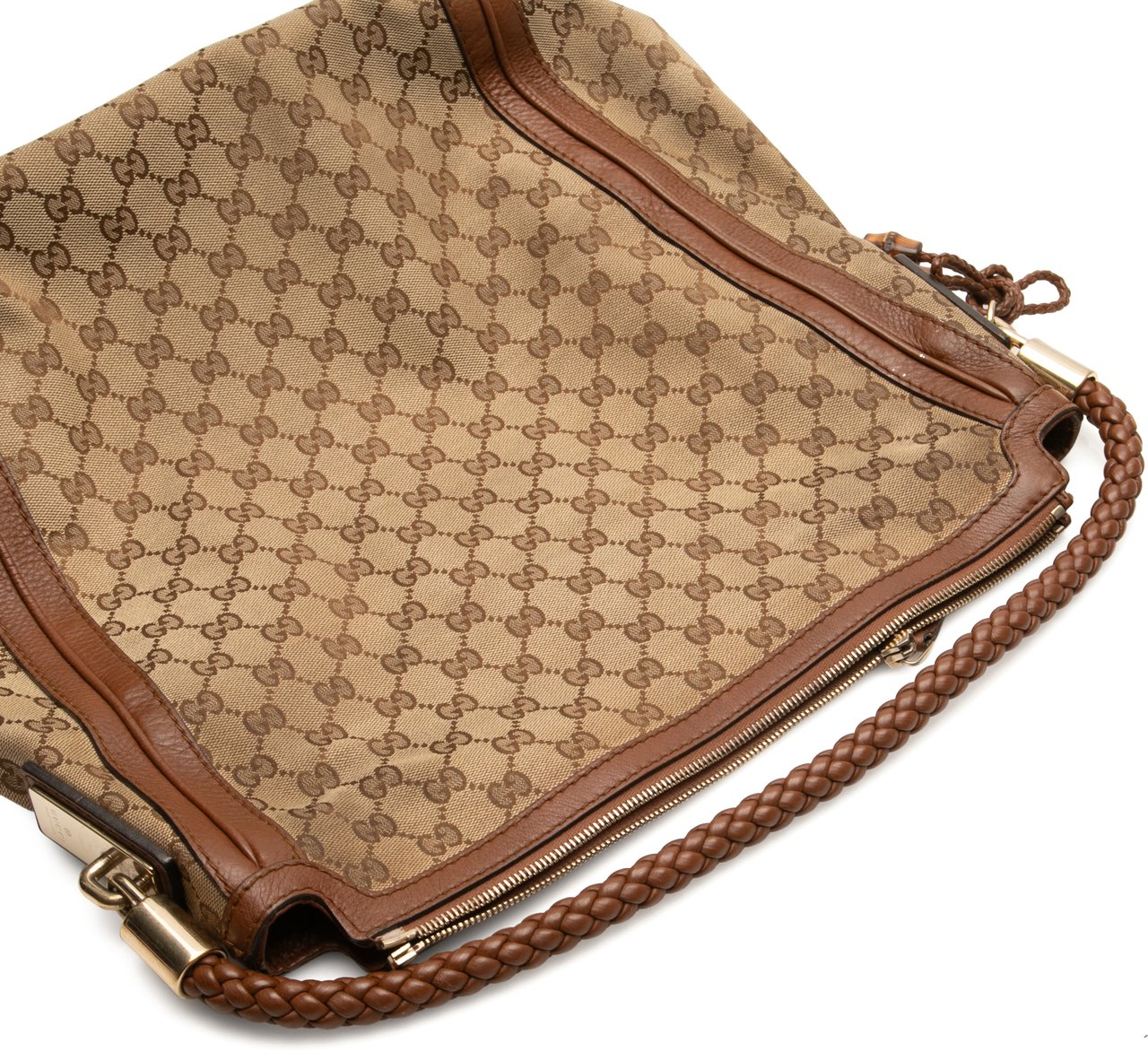 Gucci Large GG Canvas Bella Tote Bruin