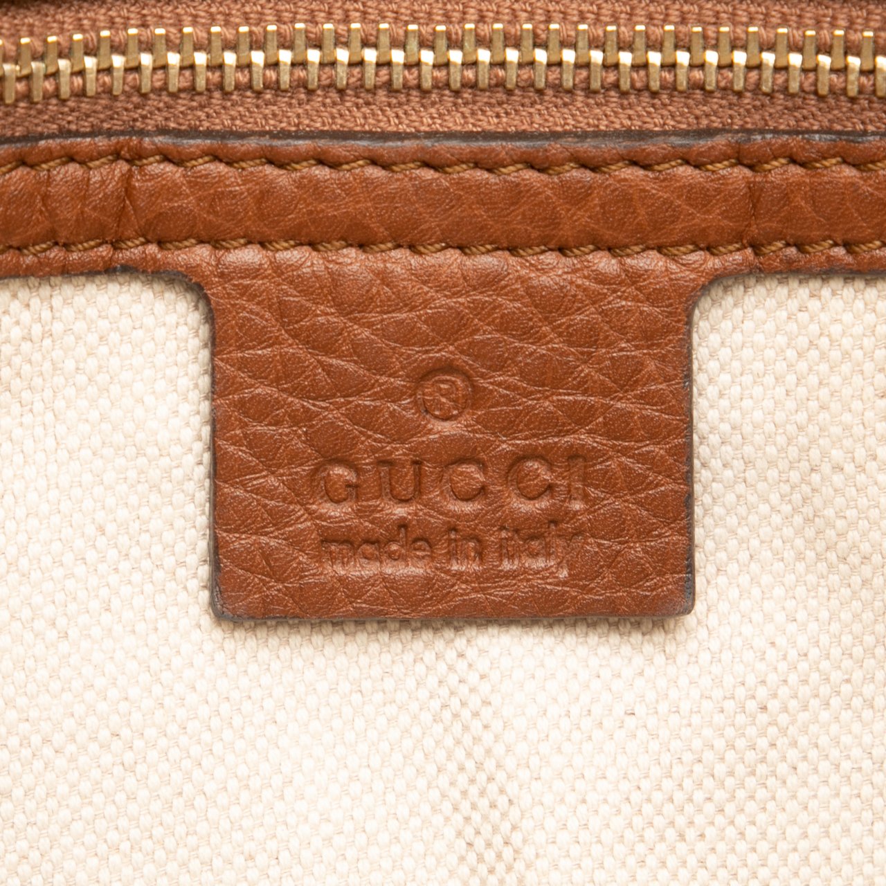 Gucci Large GG Canvas Bella Tote Bruin