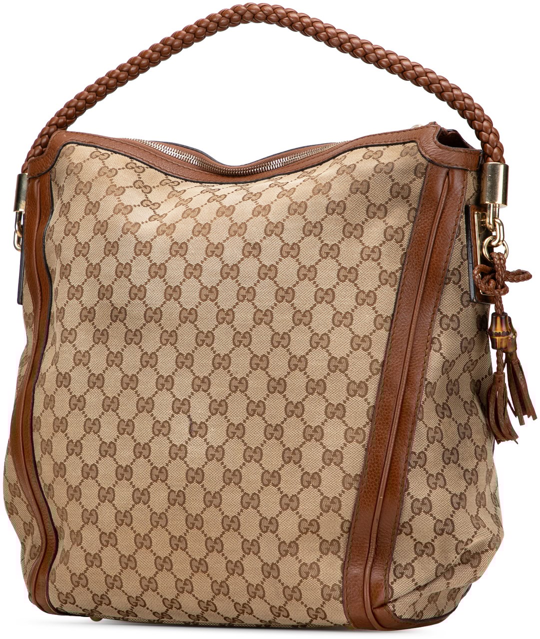 Gucci Large GG Canvas Bella Tote Bruin