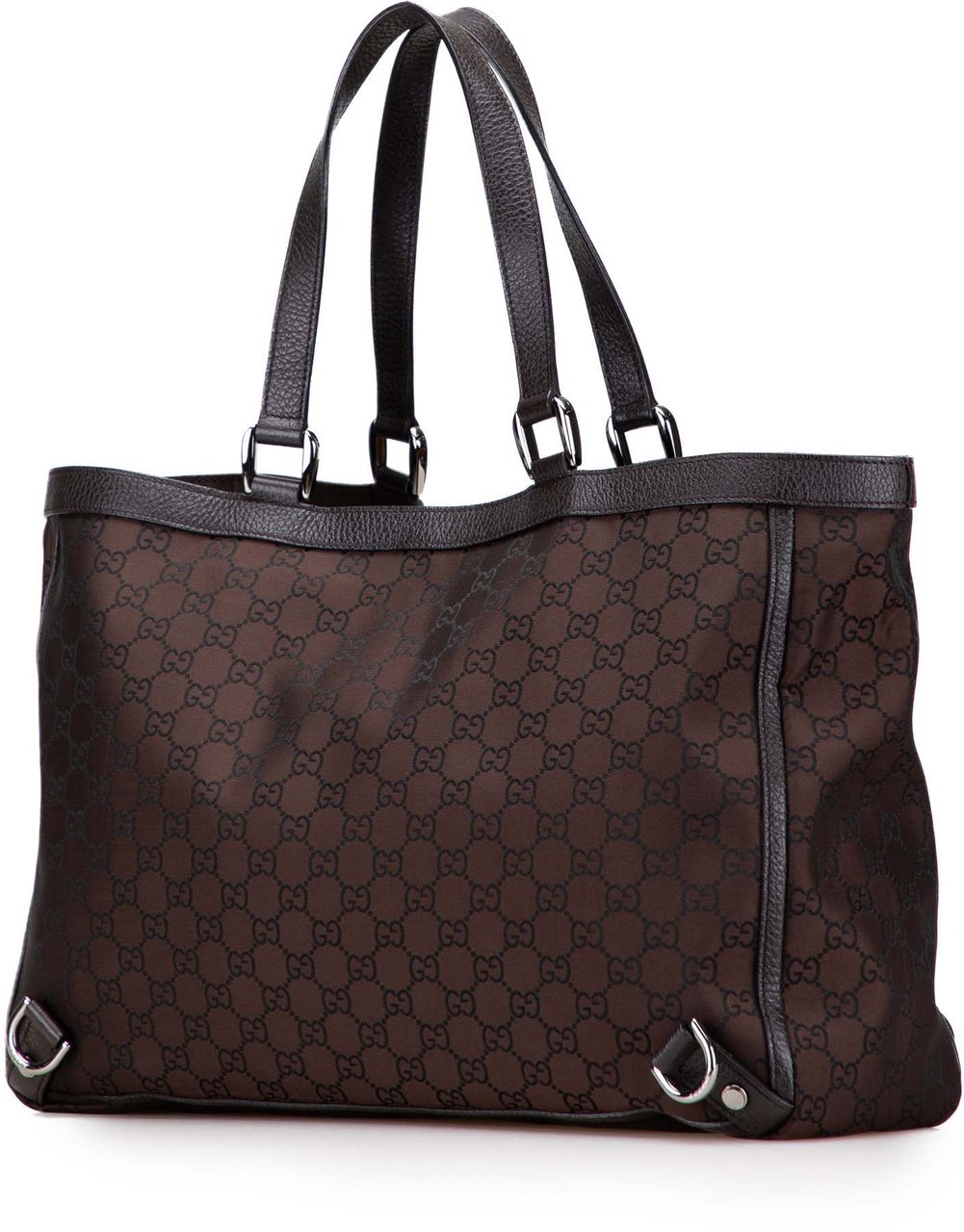 Gucci GG Nylon Abbey D Ring Tote Bruin