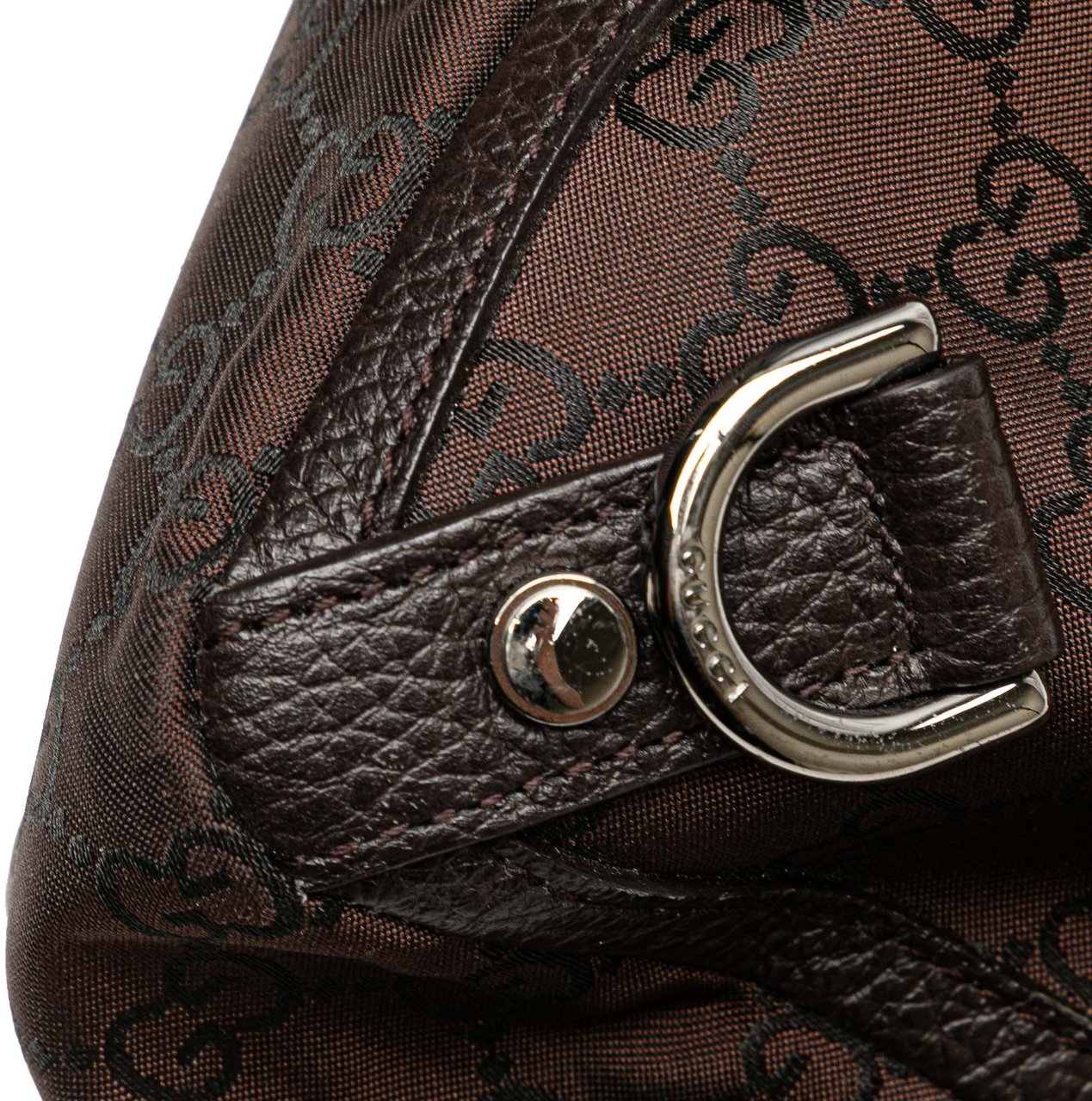 Gucci GG Nylon Abbey D Ring Tote Bruin