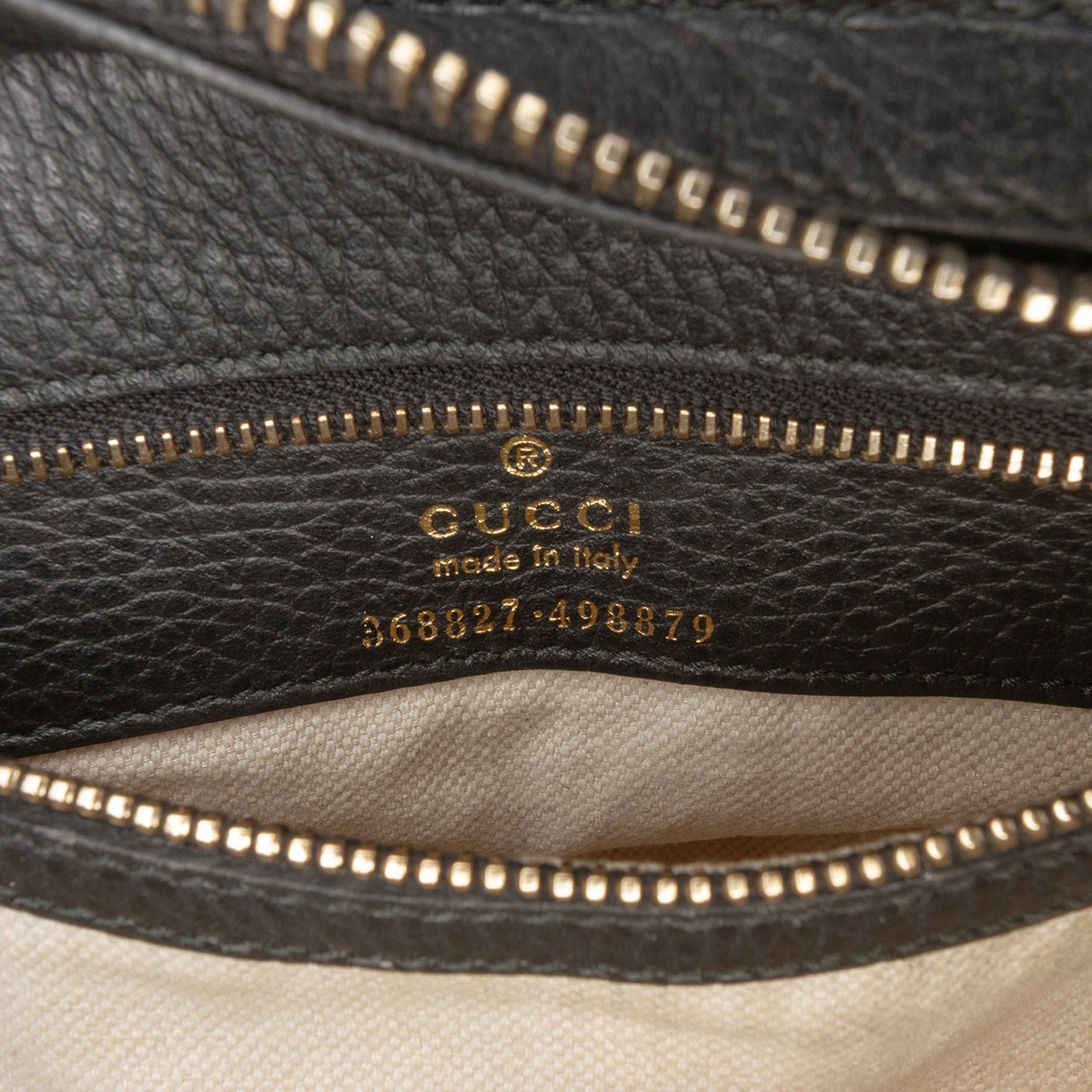 Gucci Mini Leather Swing Satchel Zwart