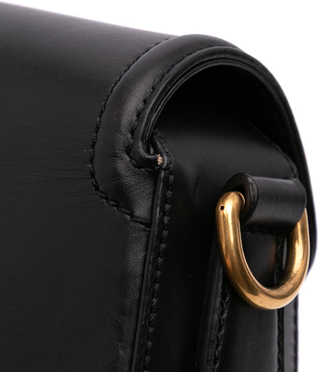 Gucci Medium Leather Lady Web Crossbody Zwart