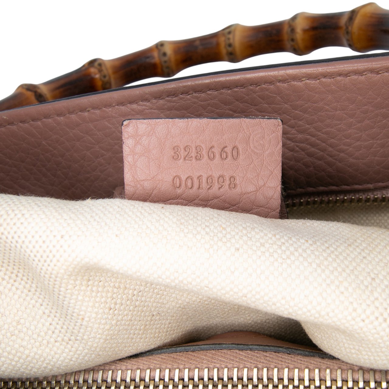 Gucci Medium Calfskin Bamboo Shopper Satchel Bruin